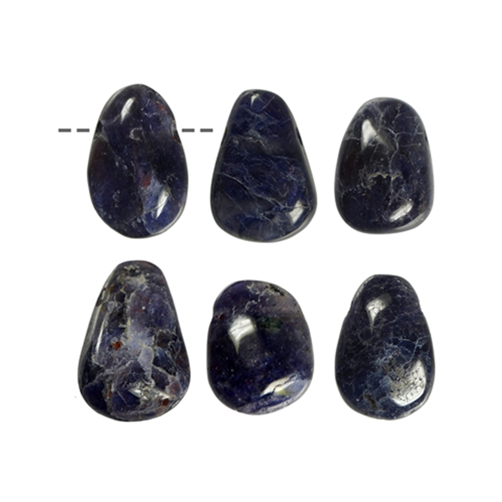 Tumbled Stone Cordierite/Iolite drilled
