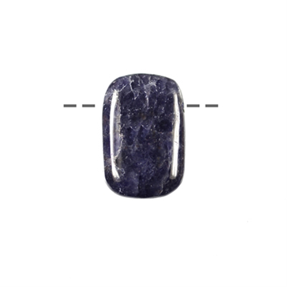 Smooth Stone Cordierite (Iolite) drilled