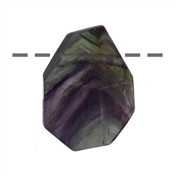 0407293001 Freeform Fluorite faceted drilled, 3,0 - 4,0cm | gems, healing stones & jewelry