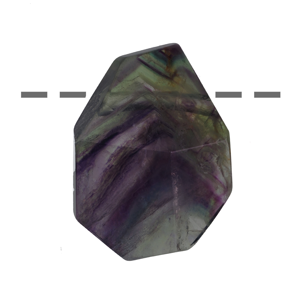 Freeform Fluorite faceted drilled, 3,0 - 4,0cm