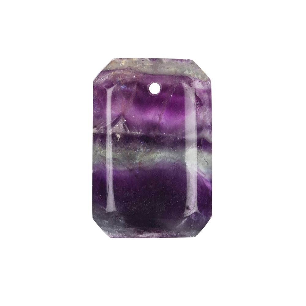 Flat Stone Fluorite front drilled, 4,0cm