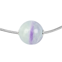 Perla di gioielleria in fluorite 20 mm, rodiata
