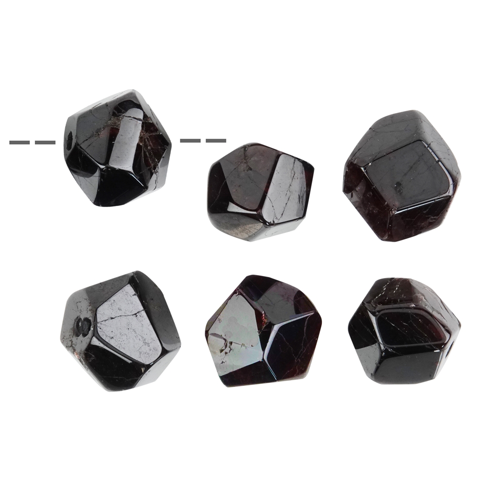 Tumbled Stone Garnet (polished crystal) drilled, 2.0 - 2.5cm