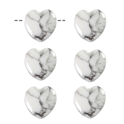 0409194605 Heart Magnesite drilled, 15mm  | wholesaler gems, healing stones & jewelry