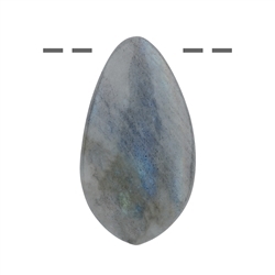 0410395640 Cabochon drop labradorite AB drilled, 4,5 - 7,0cm | Marco Schreier