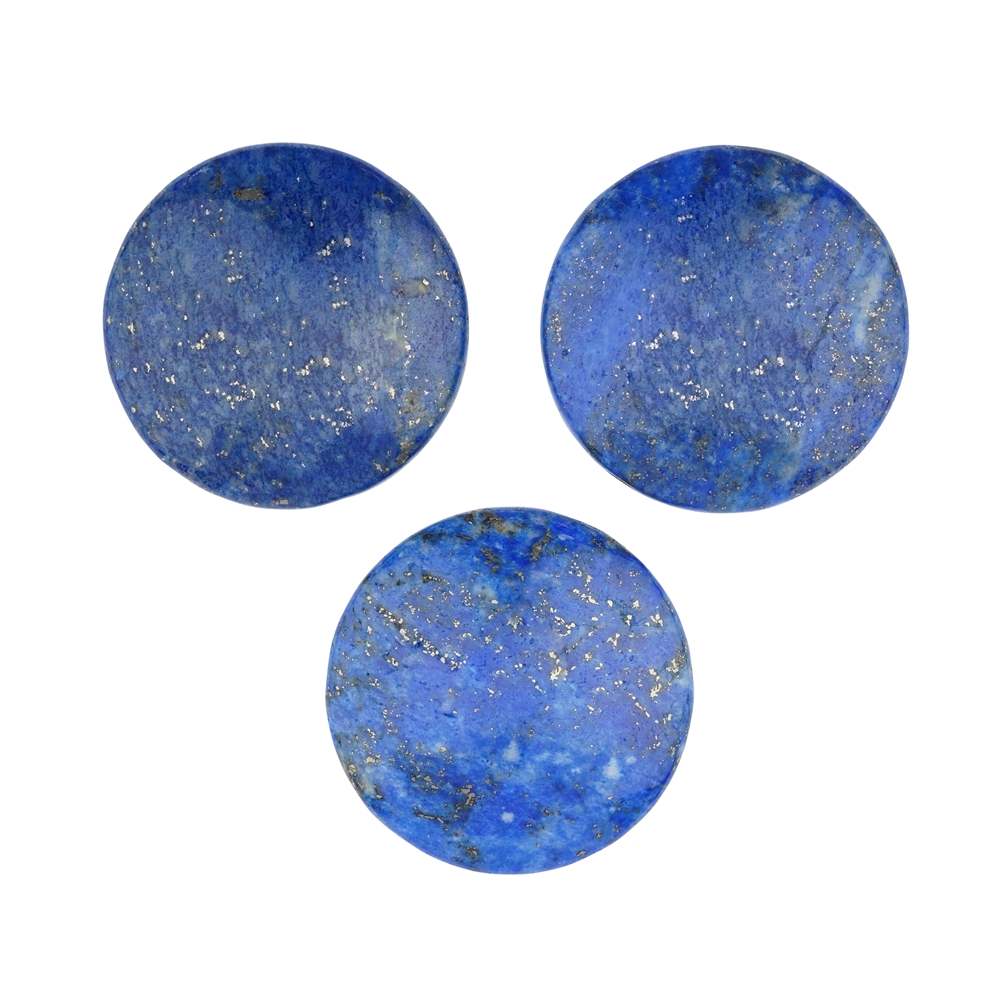 Lapis Lazuli circle, drilled, 3.0cm