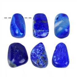 0410493002 Tumbled Stone Lapis Lazuli B drilled, 2,0 - 2,5cm | Marco Schreier