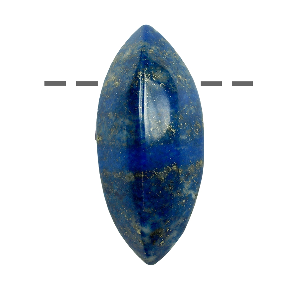 Navette Lapis-lazuli A percée, 4,5cm