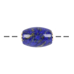 0410496518 Jewelry ball Lapis Lazuli 18 x 12mm, gold plated | Marco Schreier