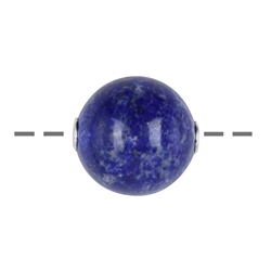 0410496620 Jewelry ball Lapis Lazuli 20mm, rhodium plated | gems, healing stones & jewelry