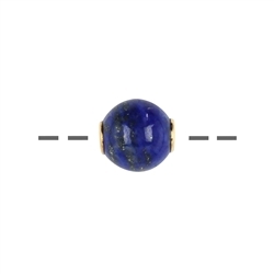 0410496812 Jewelry ball Lapis Lazuli 12mm, gold plated | wholesaler gems & healing stones