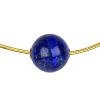 Jewelry ball Lapis Lazuli 20mm, gold plated