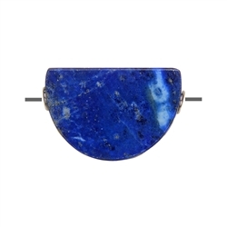 0410499820 Halbrund Lapis Lazuli gebohrt, 3,0 x 2,5cm, rhodiniert | Marco Schreier