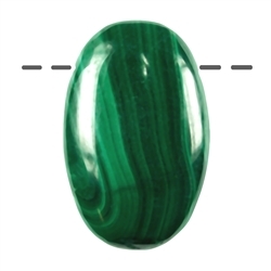 0410692300 Small Palmstone Malachite (stab.) drilled | wholesaler gems & healing stones