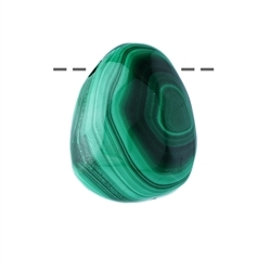 0410693070 Tumbled Stone Malachite extra (stab.) drilled, 2,5cm | Marco Schreier