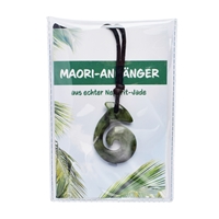 Maori pendant fish hook with garnish in pouch