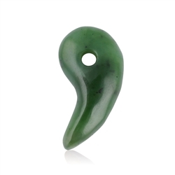 0411695513 Magatama Nephrit, gebohrt, 3,2cm | Großhändler Edelsteine, Heilsteine & Schmuck