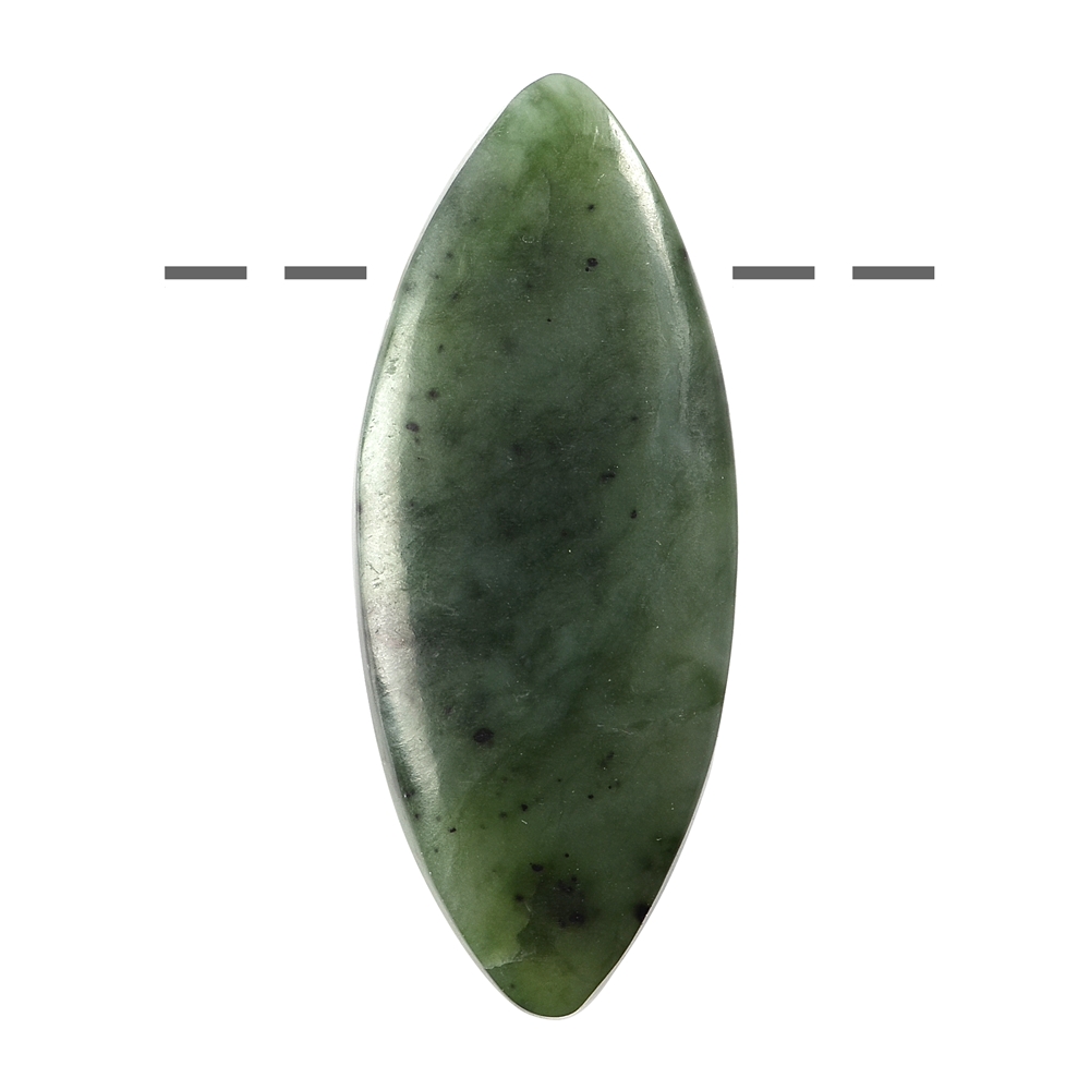 Cabochon Marquise Nephrite (Indonesia) drilled, 05cm 