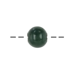 0411696612 Jewelry ball Nephrite 12mm, rhodium plated | wholesaler gems & healing stones