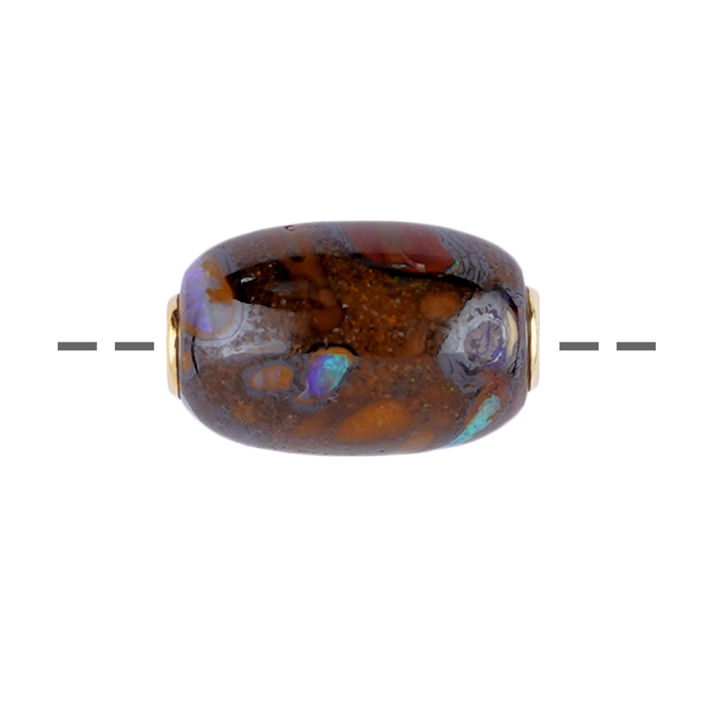 Boule à bijoux opale 18 x 12mm, doré