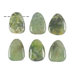 0412393002 Tumbled Stone Prehnite Drilled | minerals trade - gems, healing stones & jewelry