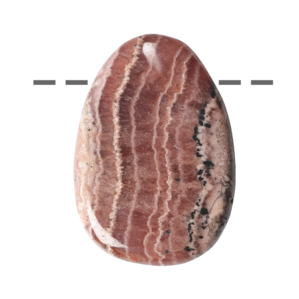 Pietra burattata rodocrosite (Perù) forata, 4,0 cm