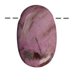 0413192300 Small Palmstone Rhodonite drilled | wholesaler gems, healing stones & jewelry