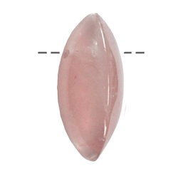 0413393245 Marquise Rose Quartz drilled, 4,5cm | wholesaler gems, healing stones & jewelry