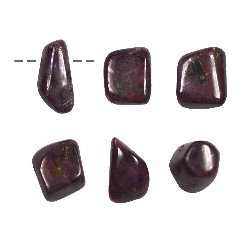 Tumbled Stone Ruby drilled