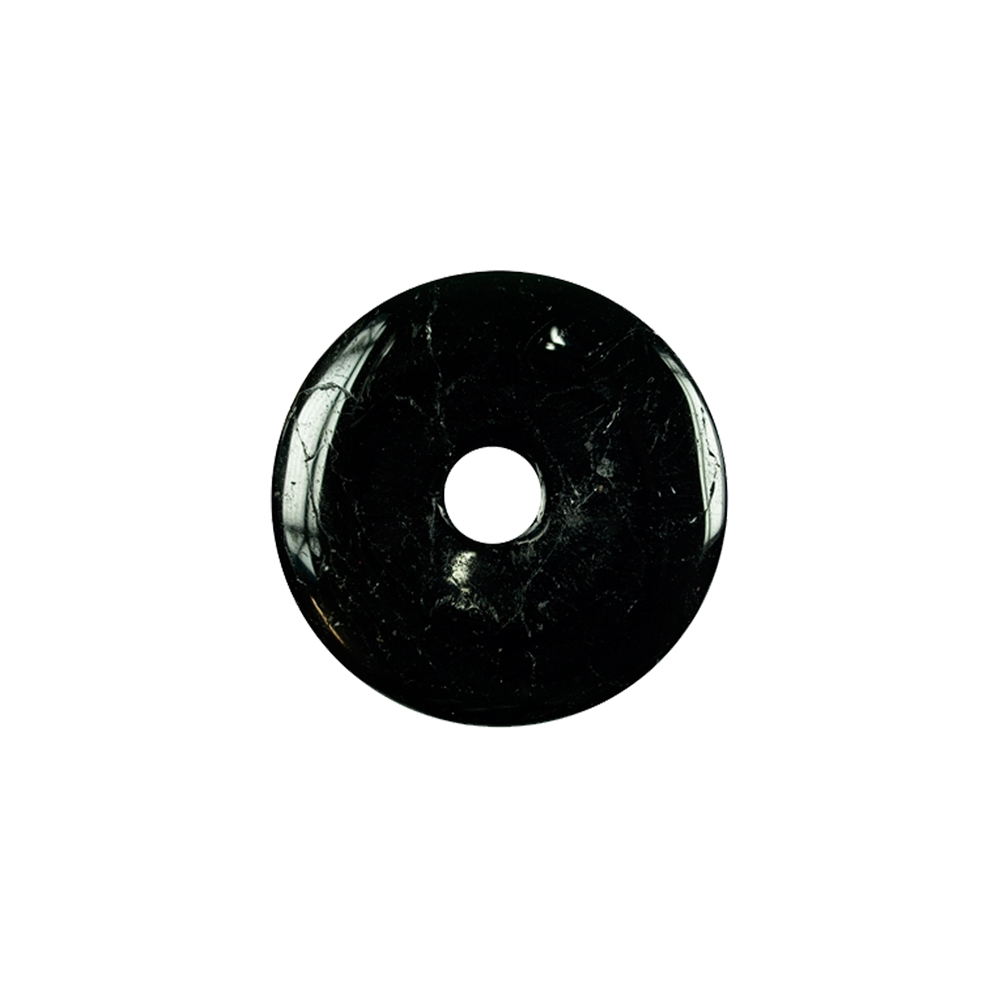Donut Tourmaline (black), 30mm