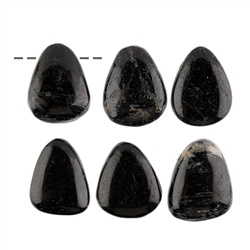 0413893002 Tumbled Stone Tourmaline (black) drilled | wholesaler gems & healing stones