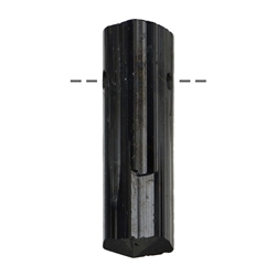 0413893080 Raw crystal Tourmaline (black) drilled, 5.0cm (large) | Marco Schreier