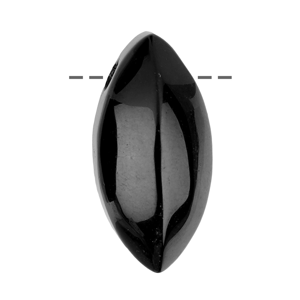 Marquise Tourmaline (black) drilled, 3,0cm