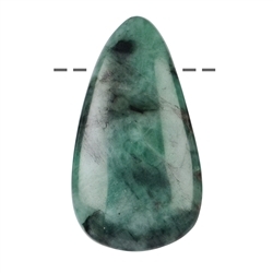 0414495663 Cabochon emerald drilled, 4,5 - 5,5cm (large) | wholesaler gems & healing stones