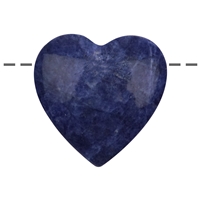 Heart Sodalite (extra) drilled, 2,5cm