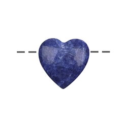 0414690646 Heart Sodalite (extra) drilled, 2,5cm | wholesale gems, healing stones & jewelry