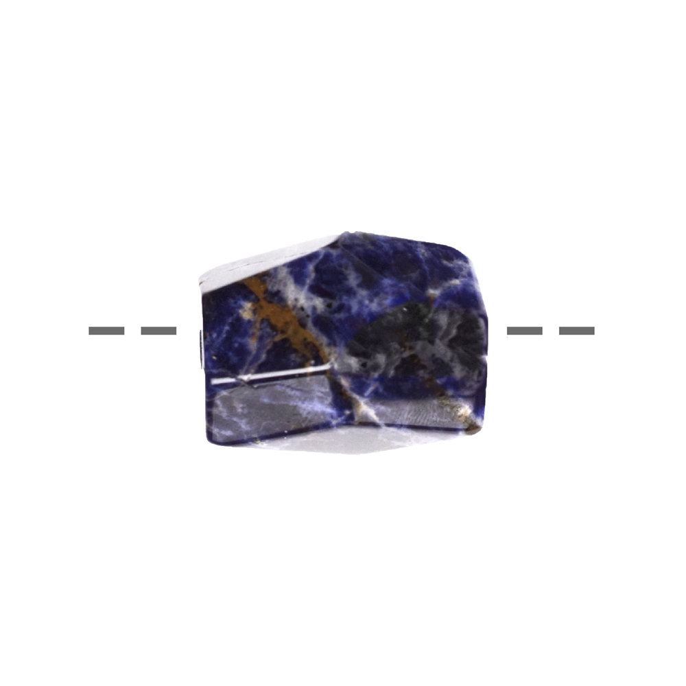 Freeform Sodalite faceted drilled, 3,2 x 2,4cm