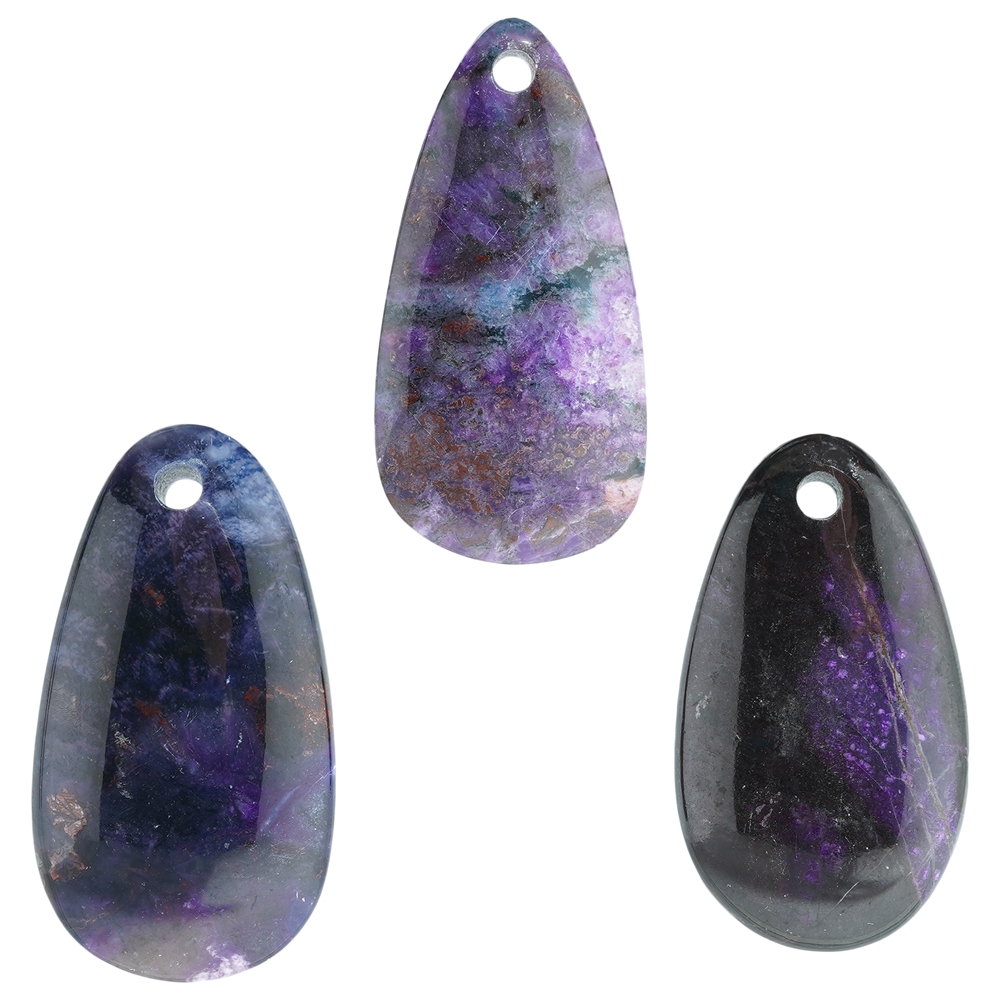 Cabochon Sugilite B frontdrilled, 3,5 - 4,5cm