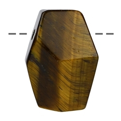 0415393101 Freeform Tiger's Eye faceted drilled, 3,5cm | wholesaler gems & healing stones