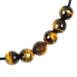 0415393412 Ball Tiger's Eye faceted drilled, 12mm | Schreier gems, healing stones & jewelry