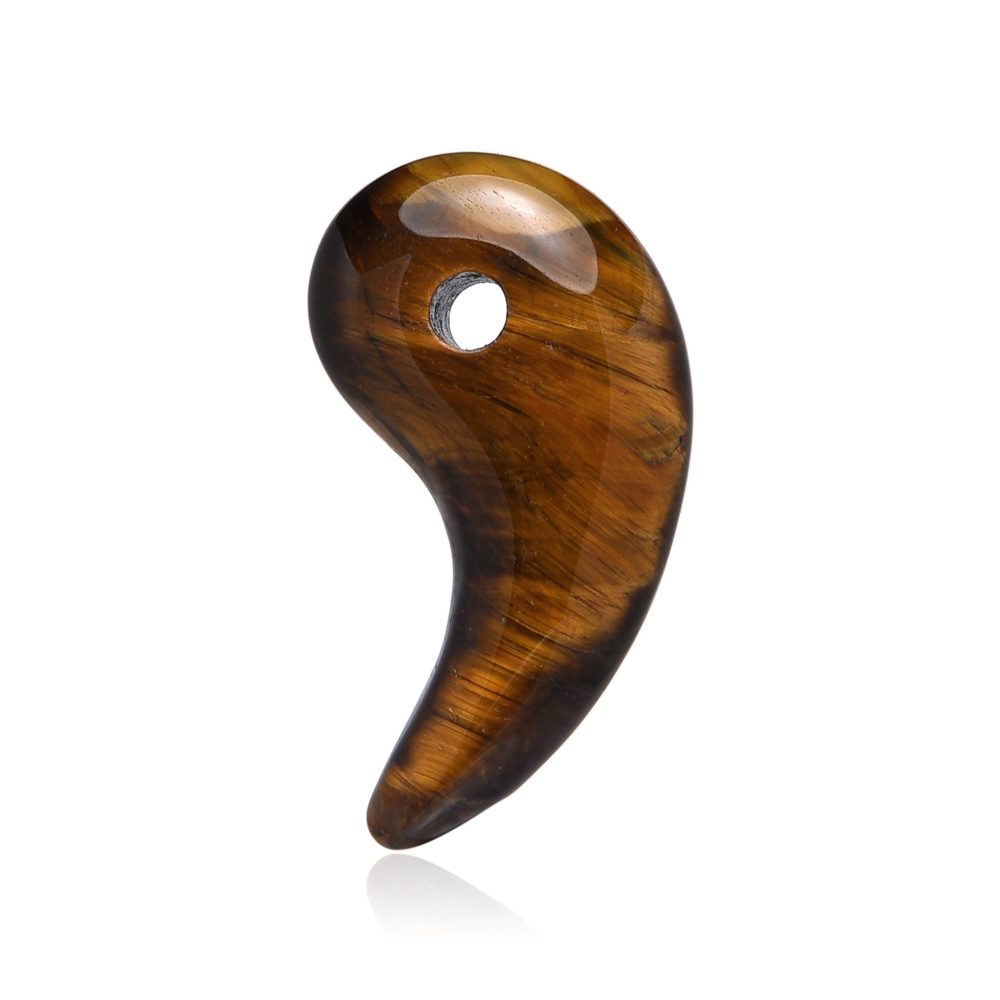 Magatama Tiger's Eye, drilled, 3.2cm