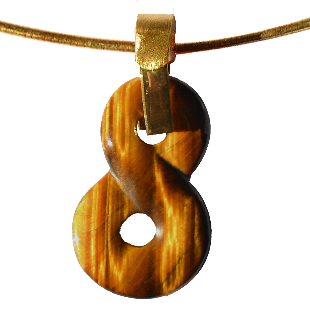 Partie de collier "Infinity" Oeil-de-tigre, 4cm