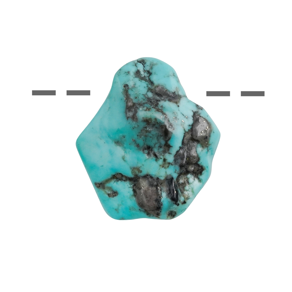 Piedra rodada Turquesa (estabilizada) perforada, 2.0 - 2.9cm (mini) | Marco Schreier