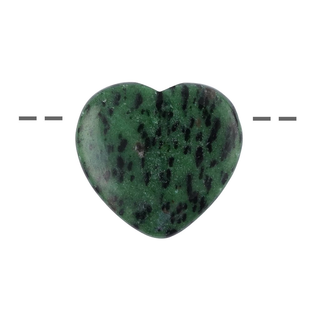 0416390600 Heart Zoisite drilled, 3,2 - 3,6cm | wholesaler gems, healing stones & jewelry