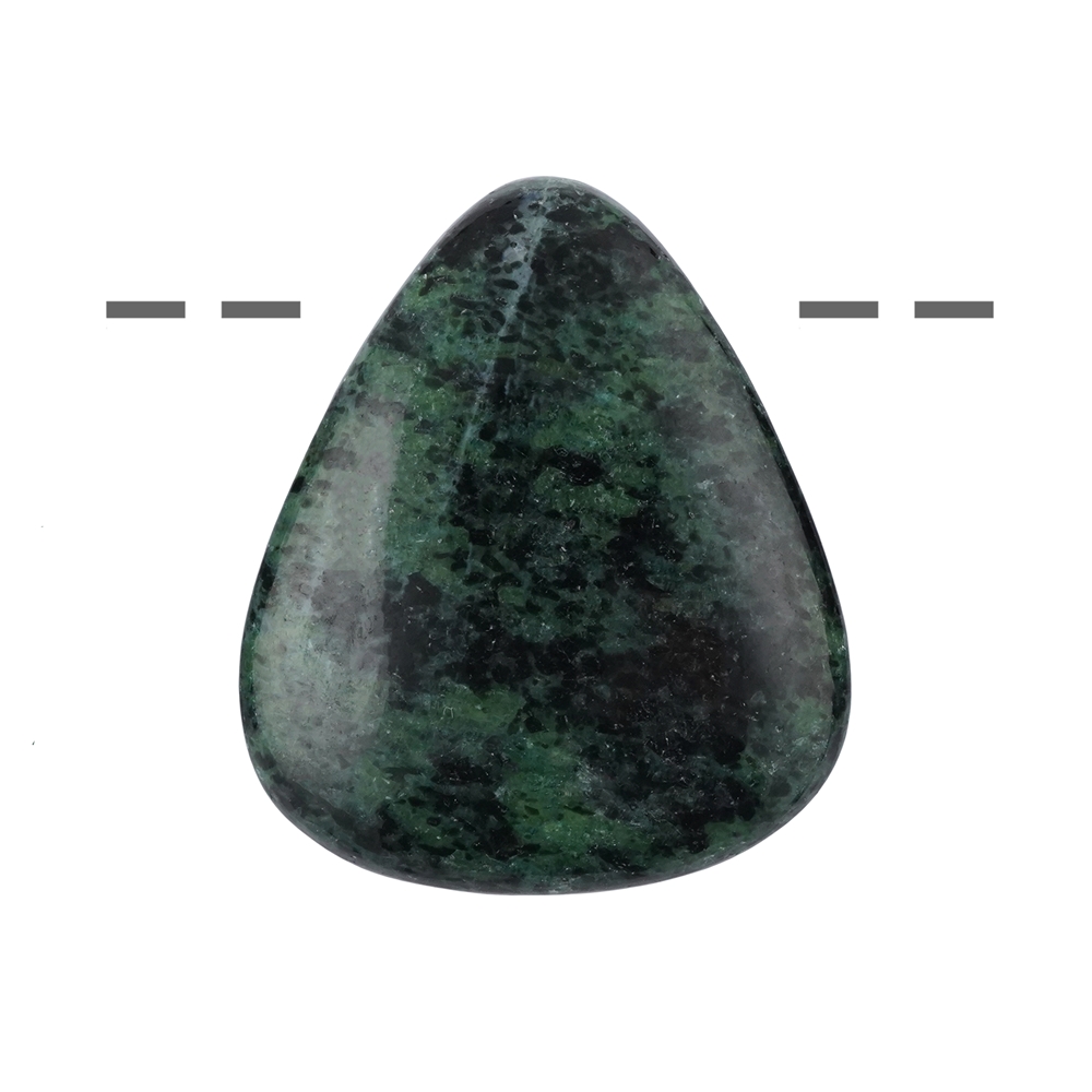 0416393981 Pietra burattata Zoisite forata, 3,0-4,0cm | grossista gemme e pietre curative