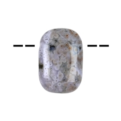 0416992330 Ocean Jasper rectangle drilled, 3,0 x 2,0cm | wholesaler gems & healing stones