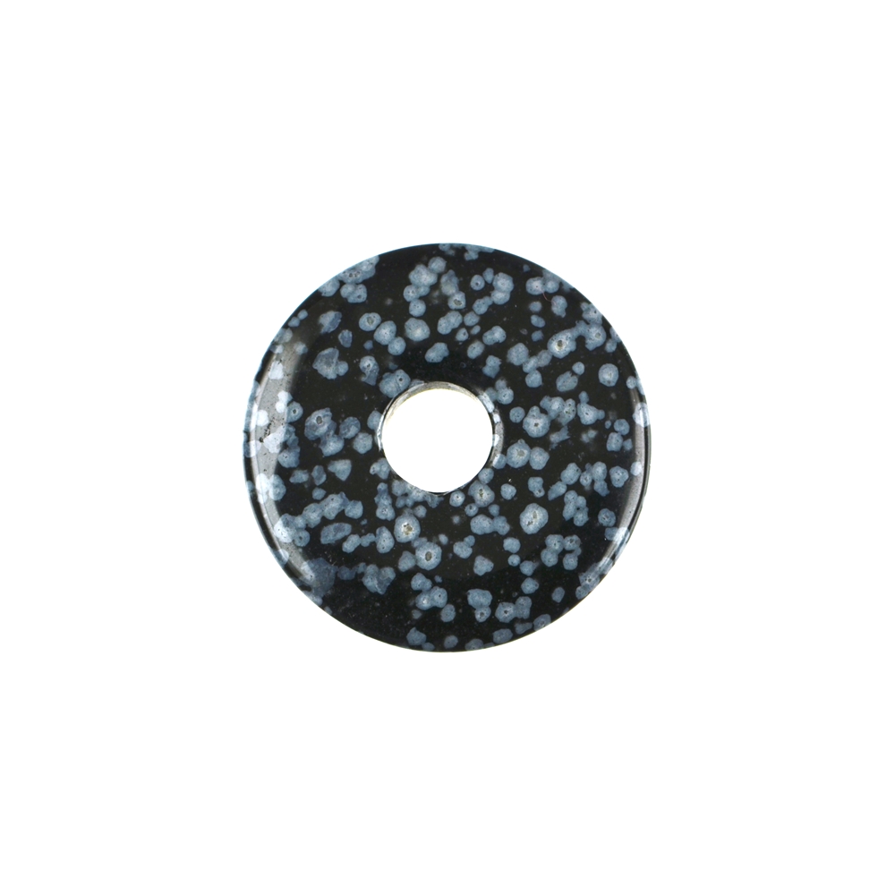Donut Obsidian (Schneeflockenobsidian), 30mm