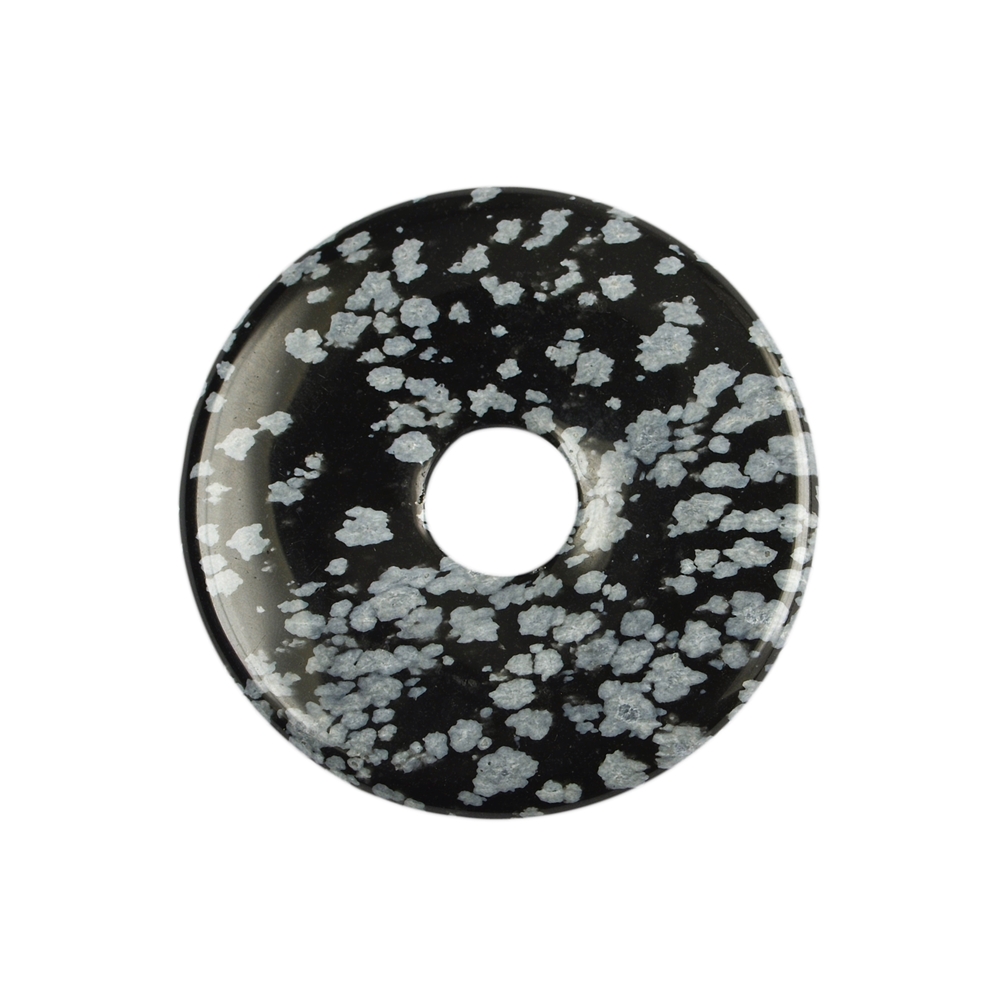 Donut Obsidian (Schneeflockenobsidian), 40mm