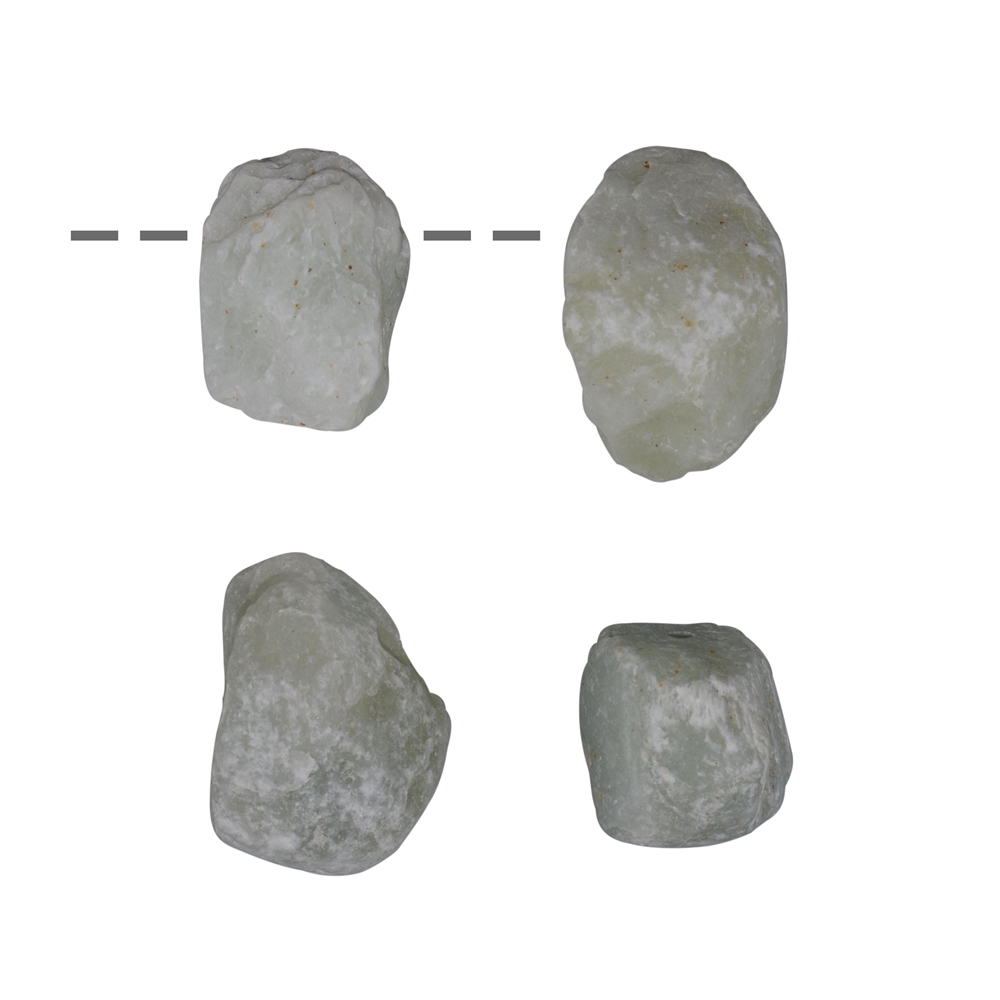 Raw stone drilled Serpentine, 2.5cm (4 pcs./VE)