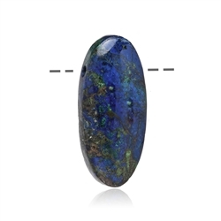 0418292403 Oval Azurite Malachite (stab.), drilled, 4.0cm | gems, healing stones & jewelry